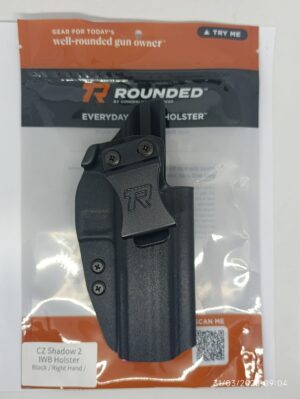 FUNDA ROUNDED PARA CZ SHADOW 2 INTERNO CLIP AL CINCHO OPTIC READY COLOR NEGRO MATERIAL KYDEX (030100101)