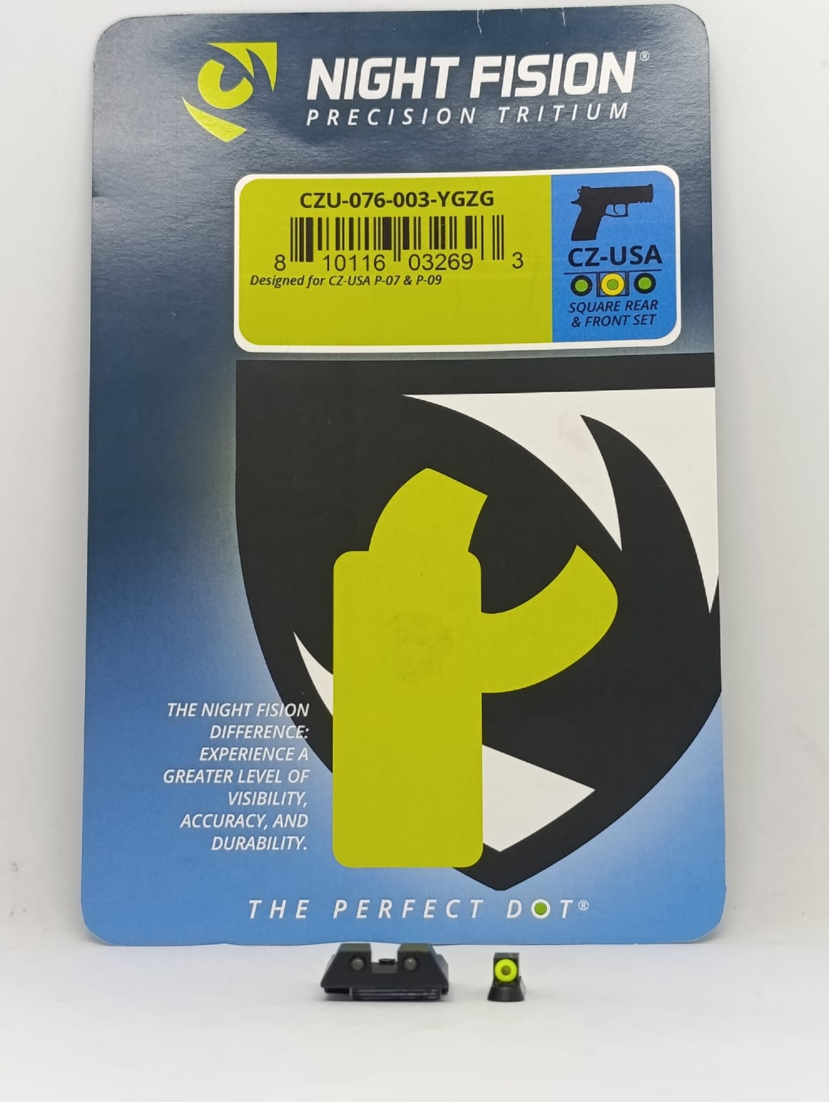 MIRA NIGHT FISION PARA CZ P-07 / P-09 GAS TRITIUM (CZU-076-003-YGZG) - Imagen 2