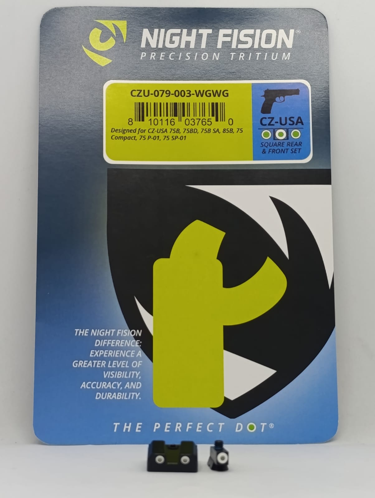 MIRA NIGHT FISION PARA CZ 75/75B/75BD/75BSA/85B/75 COMPACT GAS TRITIUM (CZU-079-003-WGWG) - Imagen 2