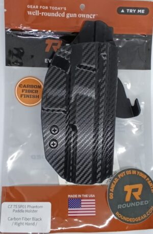 FUNDA ROUNDED PARA CZ 75/SP01 EXTERNA DE PALETA FIBRA DE CARBON MATERIAL KYDEX (03010075)