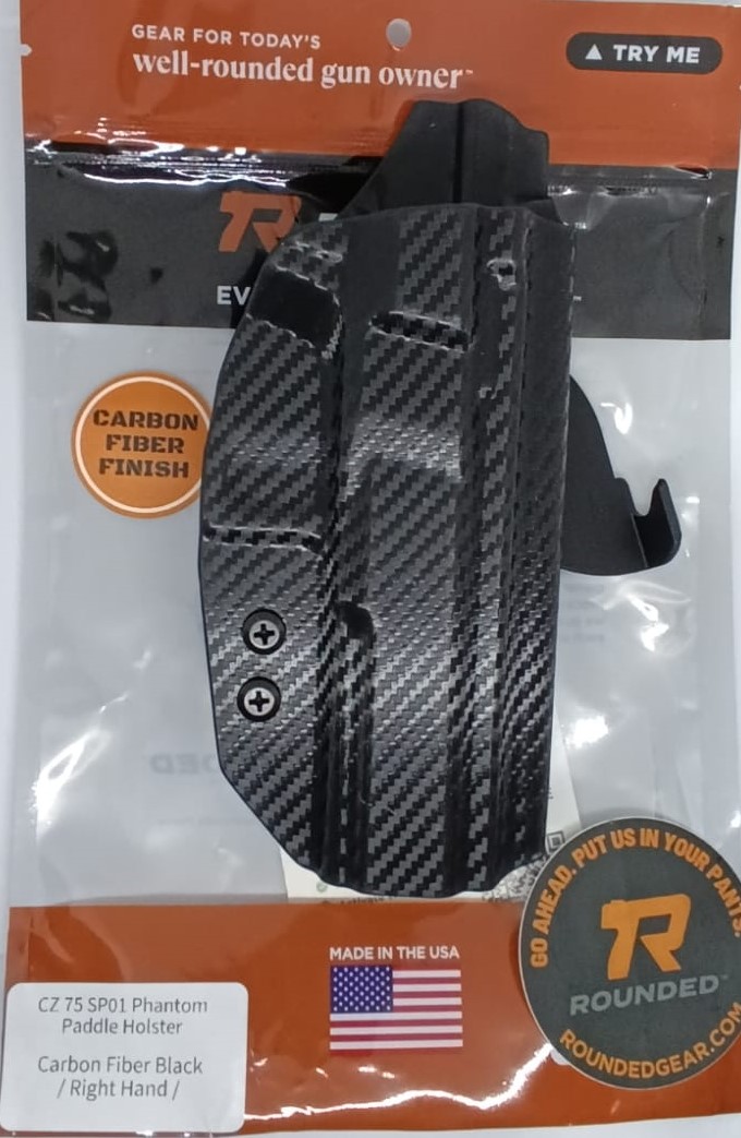 FUNDA ROUNDED PARA CZ 75/SP01 EXTERNA DE PALETA FIBRA DE CARBON MATERIAL KYDEX (03010075)