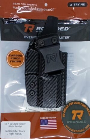 FUNDA ROUNDED PARA CZ P10C INTERNA CLIP AL CINCHO FIBRA DE CARBON MATERIAL KYDEX (03010080)