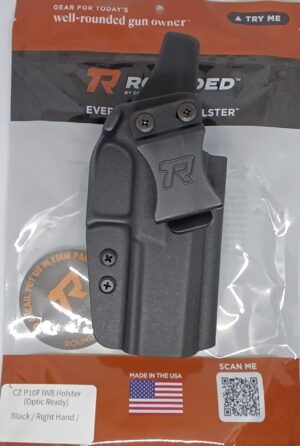 FUNDA ROUNDED PARA CZ P10F INTERNA CLIP AL CINCHO OPTIC READY COLOR NEGRO MATERIAL KYDEX (03010082)