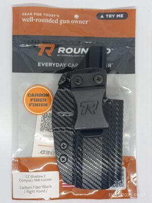 FUNDA ROUNDED PARA CZ SHADOW 2 COMPACT INTERNO CLIP AL CINCHO FIBRA DE CARBON MATERIAL KYDEX (03010098)