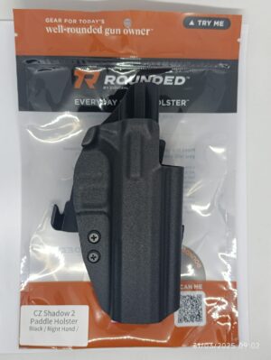 FUNDA ROUNDED PARA CZ SHADOW 2 EXTERNO DE PALETA OPTIC READY COLOR NEGRO MATERIAL KYDEX (030100102)