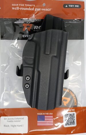 FUNDA ROUNDED PARA JERICHO II EXTERNA DE PALETA COLOR NEGRO MATERIAL KYDEX (03.010.087)