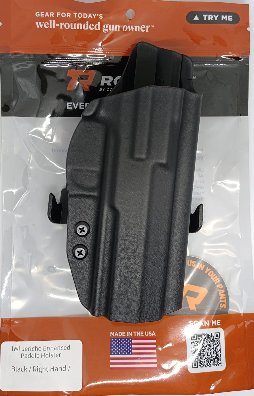 FUNDA ROUNDED PARA JERICHO II EXTERNA DE PALETA COLOR NEGRO MATERIAL KYDEX (03.010.087)