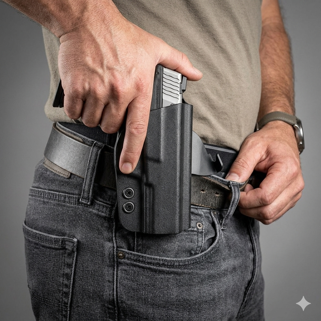 FUNDA ROUNDED PARA SMITH & WESSON BODYGUARD EXTERNO DE PALETA COLOR NEGRO MATERIAL KYDEX (03.026.537) - Imagen 4