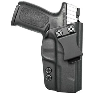 FUNDA ROUNDED PARA SMITH & WESSON SD9VE/SD40VE INTERNO CLIP AL CINCHO COLOR NEGRO MATERIAL KYDEX (03.010.091)