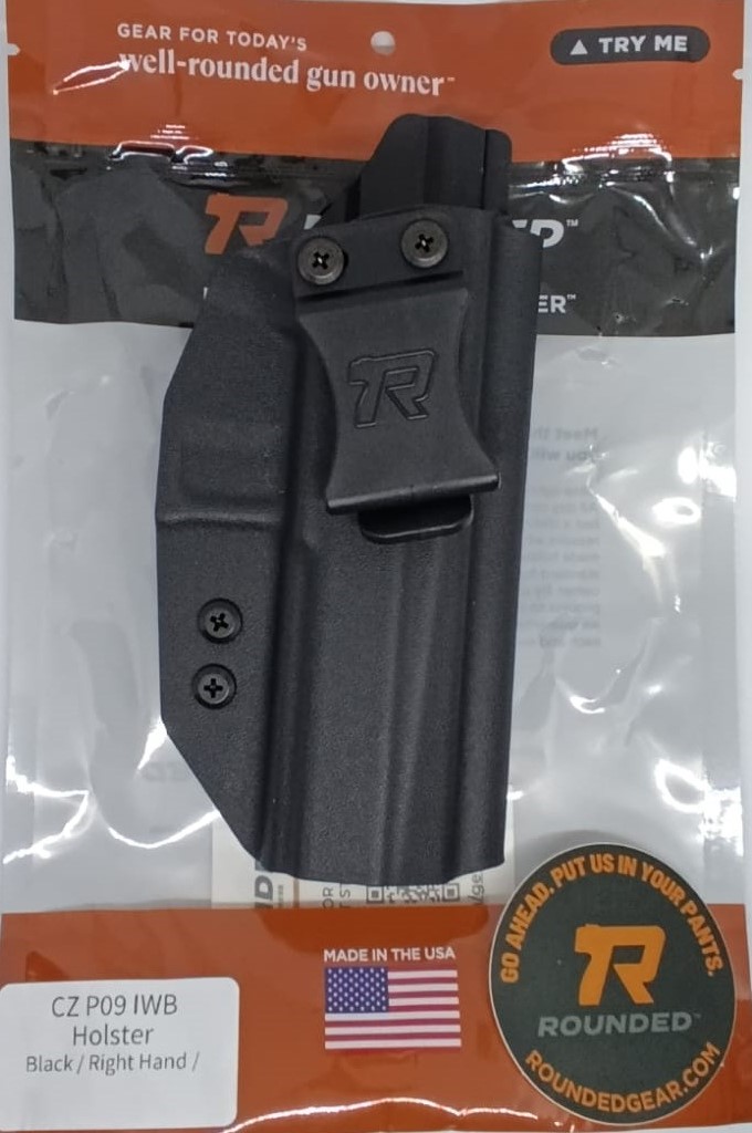 FUNDA ROUNDED PARA CZ P09 INTERNO CLIP AL CINCHO COLOR NEGRO MATERIAL KYDEX (03010078)
