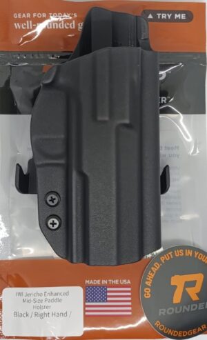 FUNDA ROUNDED PARA JERICHO II/III M EXTERNA DE PALETA COLOR NEGRO MATERIAL KYDEX (03.010.085)