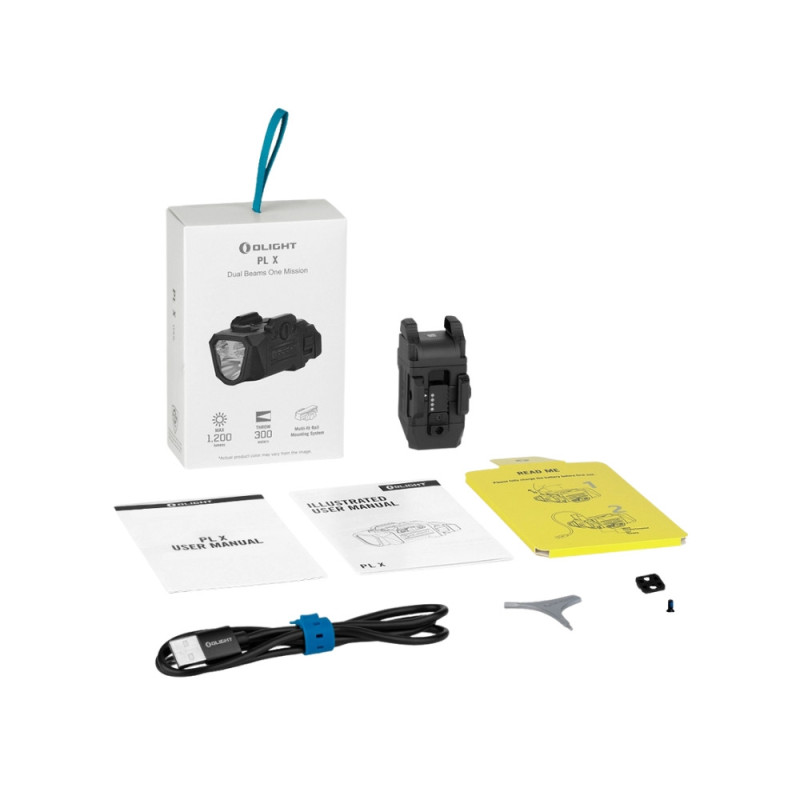 LINTERNA TACTICA OLIGHT PLX, DOBLE FOCO, 300MTS ALCANCE - COLOR NEGRO - Imagen 8
