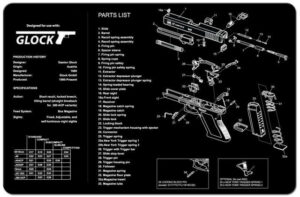 ALFOMBRA HULE DESPIECE GLOCK 17 - ADE OPTICS (GLOCK MAT)