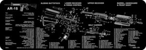 ALFOMBRA HULE DESPIECE AR-15 - ADE OPTICS (AR15 MAT)
