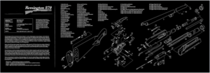 ALFOMBRA HULE DESPIECE REMINGTON 870 - ADE OPTICS (REMINGTON870 MAT)