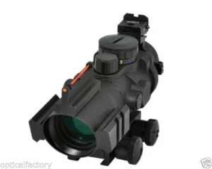 MIRA TELESCOPICA 4X32 ILUMINACIÓN VERDE/ROJA CON FIBRA OPCTICA