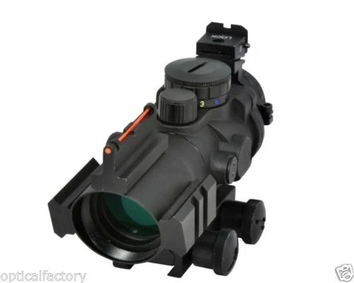 MIRA TELESCOPICA 4X32 ILUMINACIÓN VERDE/ROJA CON FIBRA OPCTICA