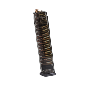 TOLVA PARA GLOCK 17/19/34, 9MM, 27 TIROS, TRANSPARENTE AHUMADO - ETS