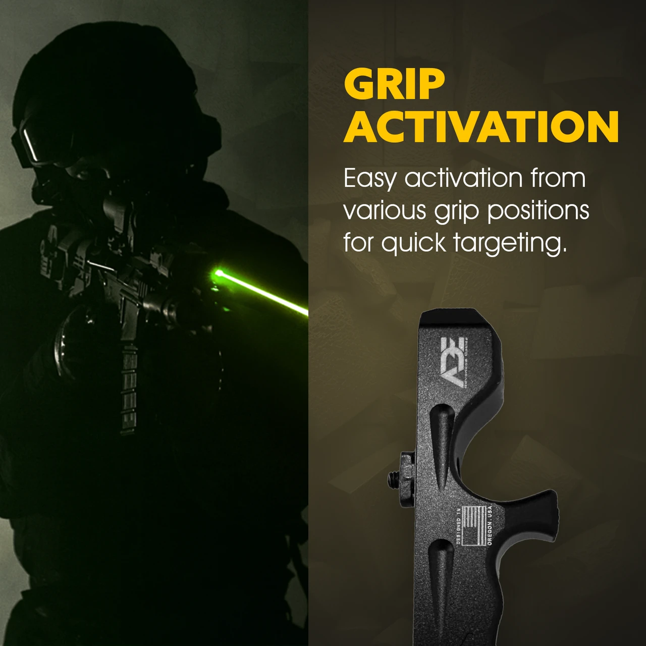 HAND STOP (GRIP) CON MIRA LASER VERDE RECARGABLE - Imagen 4