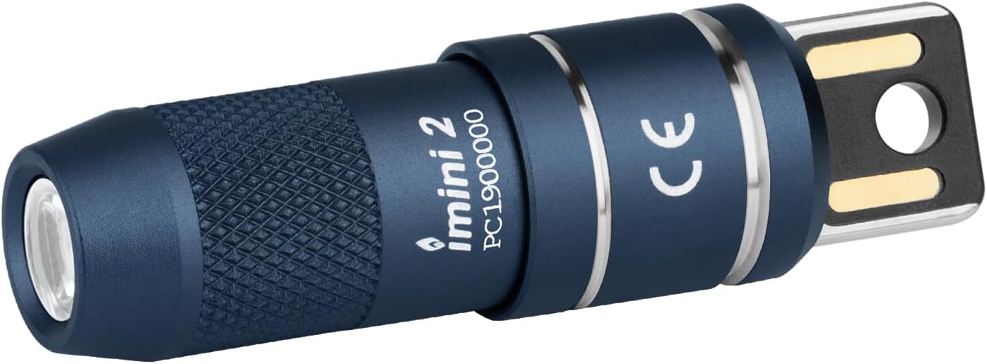 Linterna mini recargable imini 2 - Color Naranja y Azul - Imagen 2