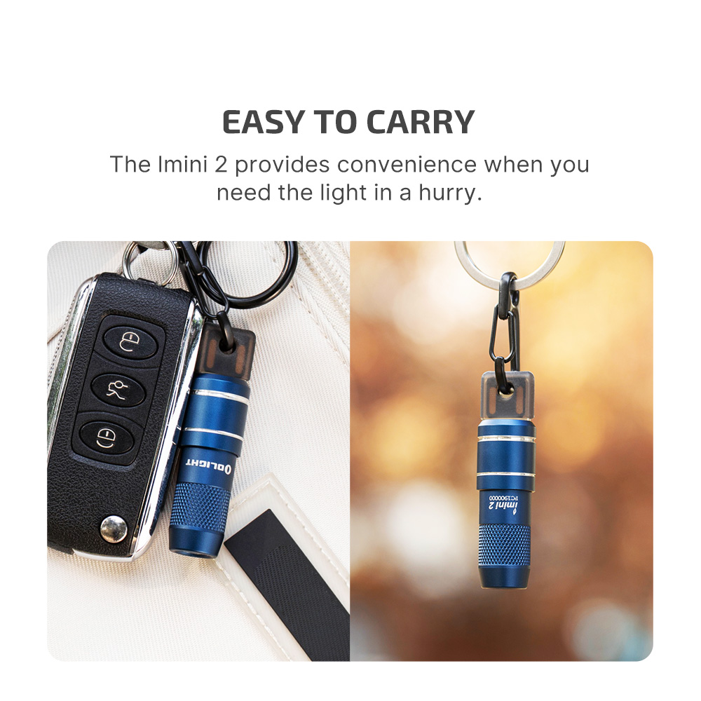Linterna mini recargable imini 2 - Color Naranja y Azul - Imagen 4